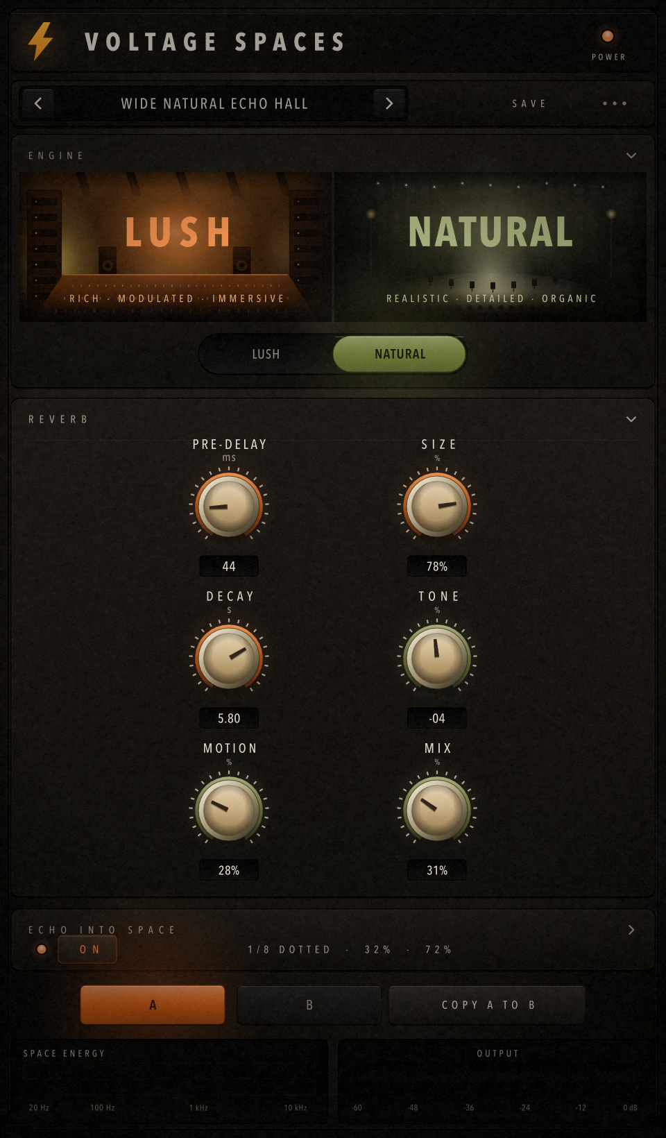 Voltage Spaces compact accordion layout